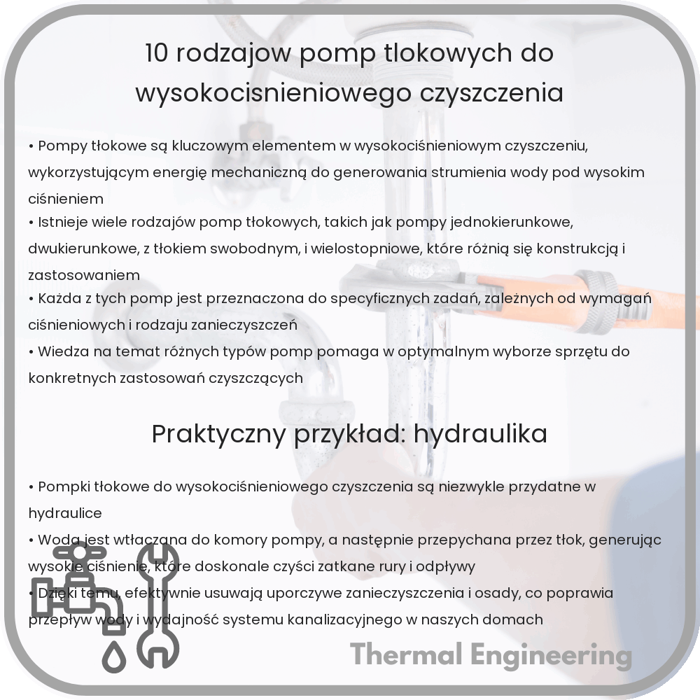 10 Rodzajów Pomp Tłokowych do Wysokociśnieniowego Czyszczenia