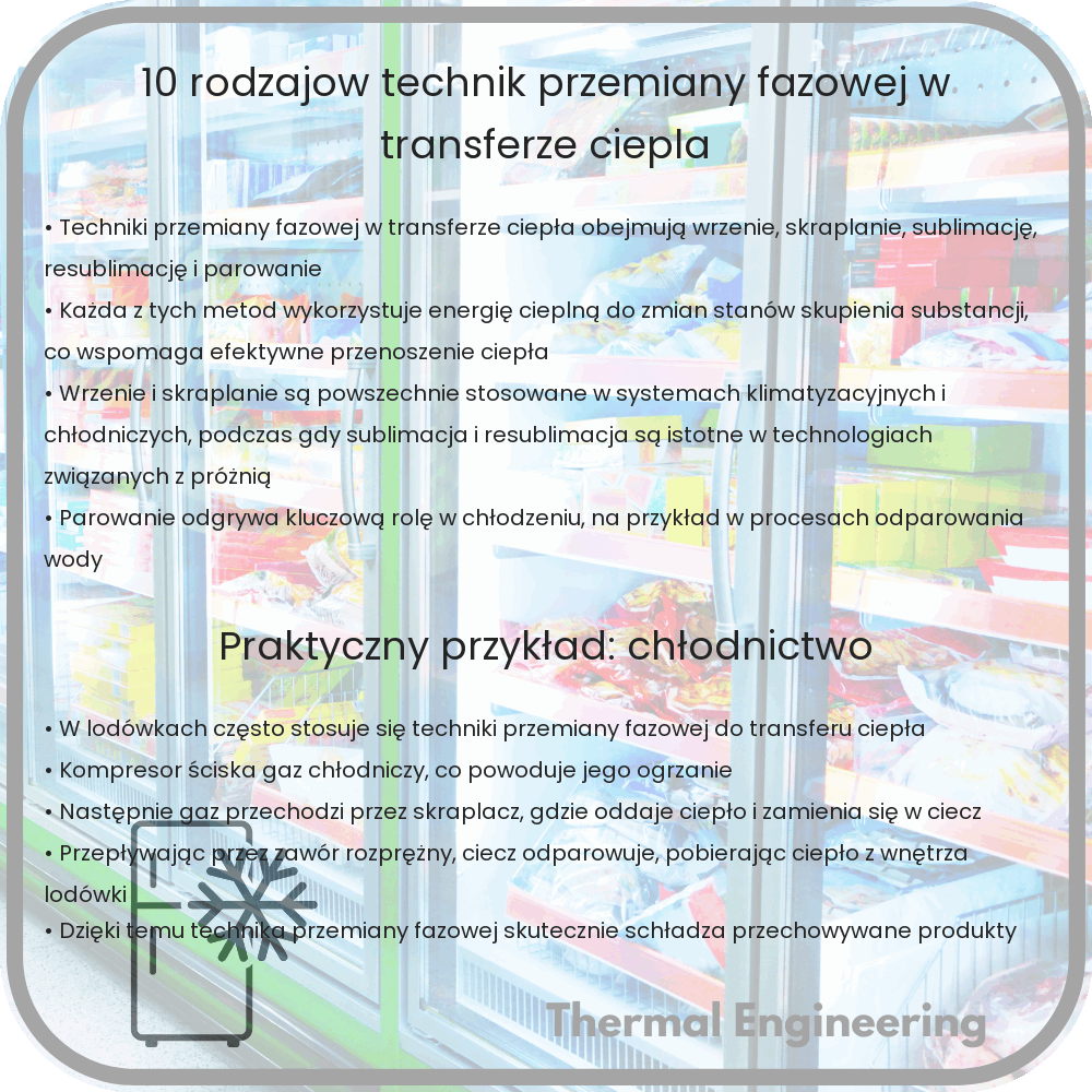 10 Rodzajów Technik Przemiany Fazowej w Transferze Ciepła