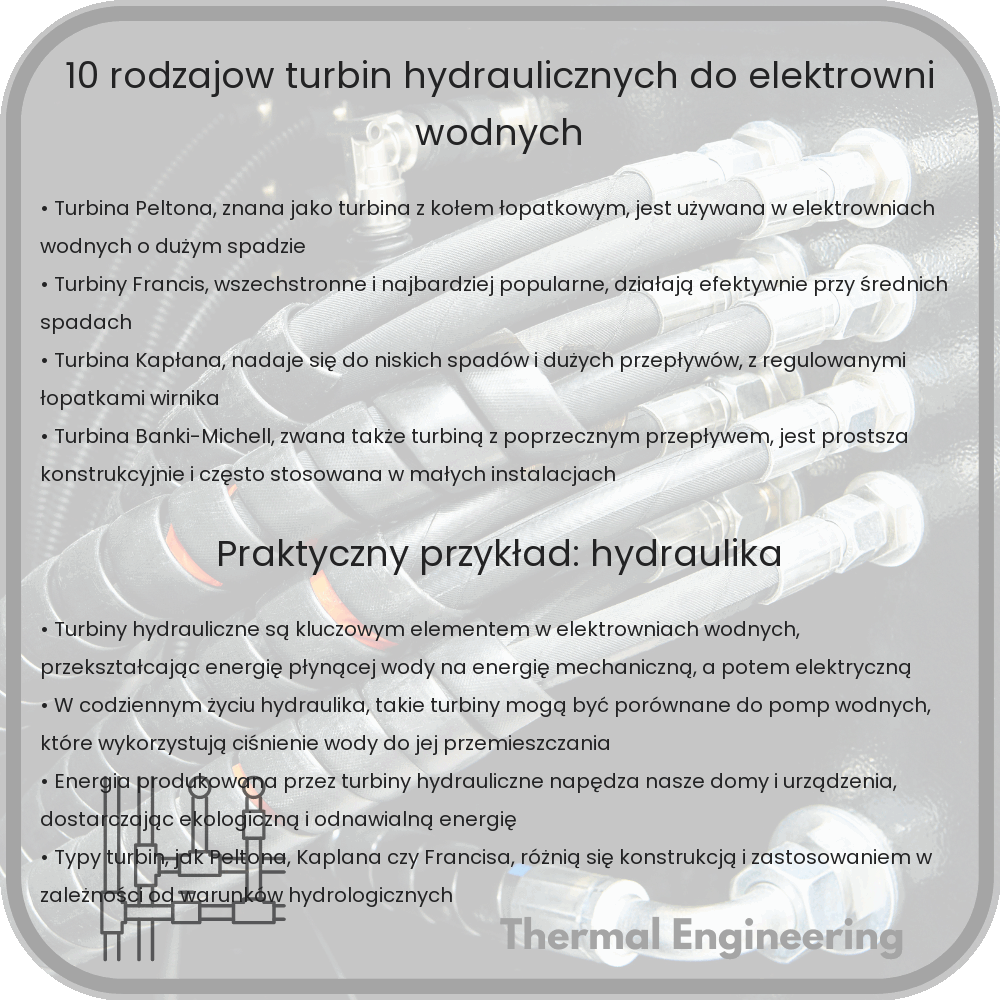 10 Rodzajów Turbin Hydraulicznych do Elektrowni Wodnych