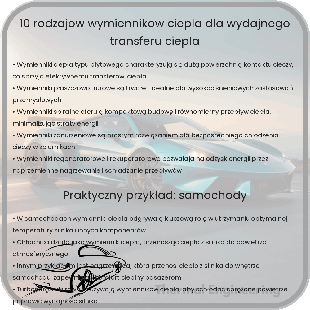 10 rodzajów wymienników ciepła dla wydajnego transferu ciepła