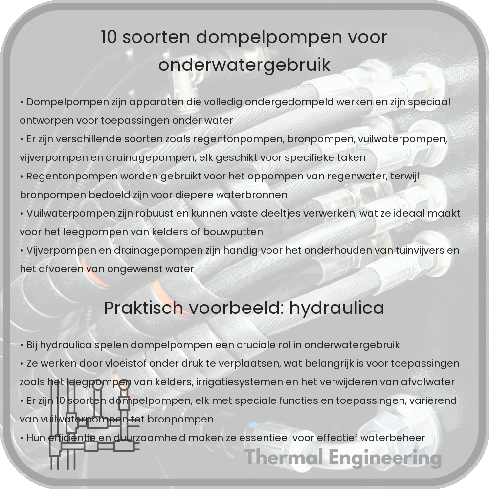 10 Soorten Dompelpompen voor Onderwatergebruik