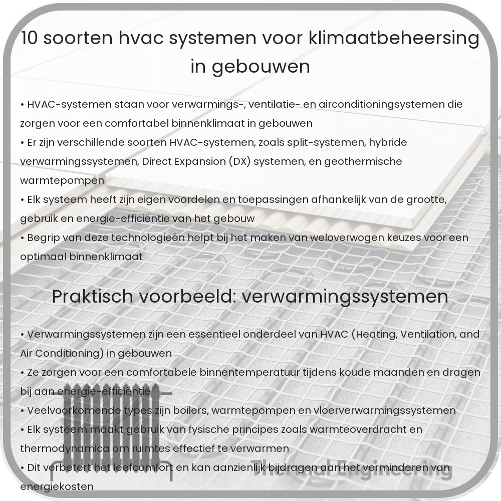 10 Soorten HVAC-Systemen voor Klimaatbeheersing in Gebouwen