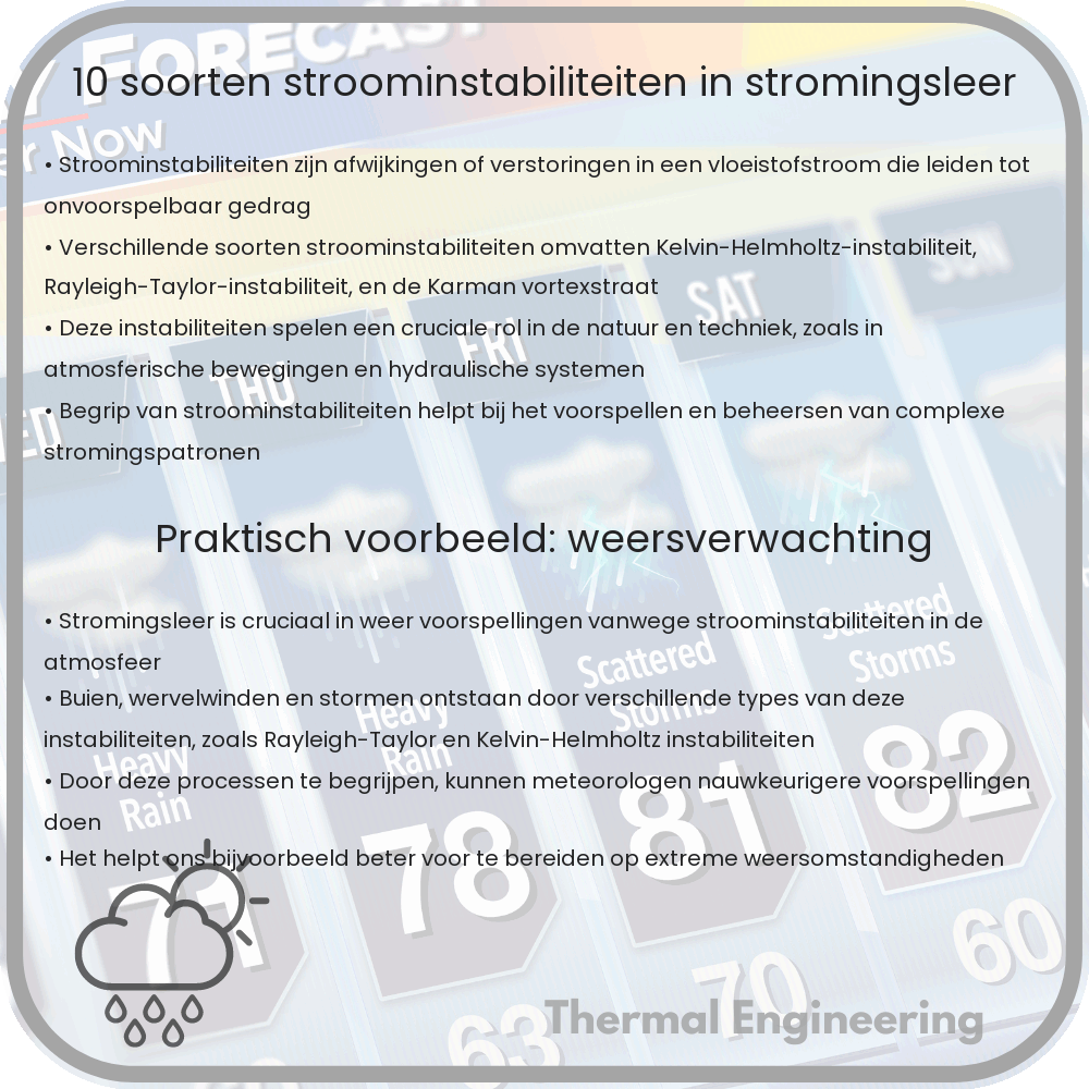 10 Soorten Stroominstabiliteiten in Stromingsleer