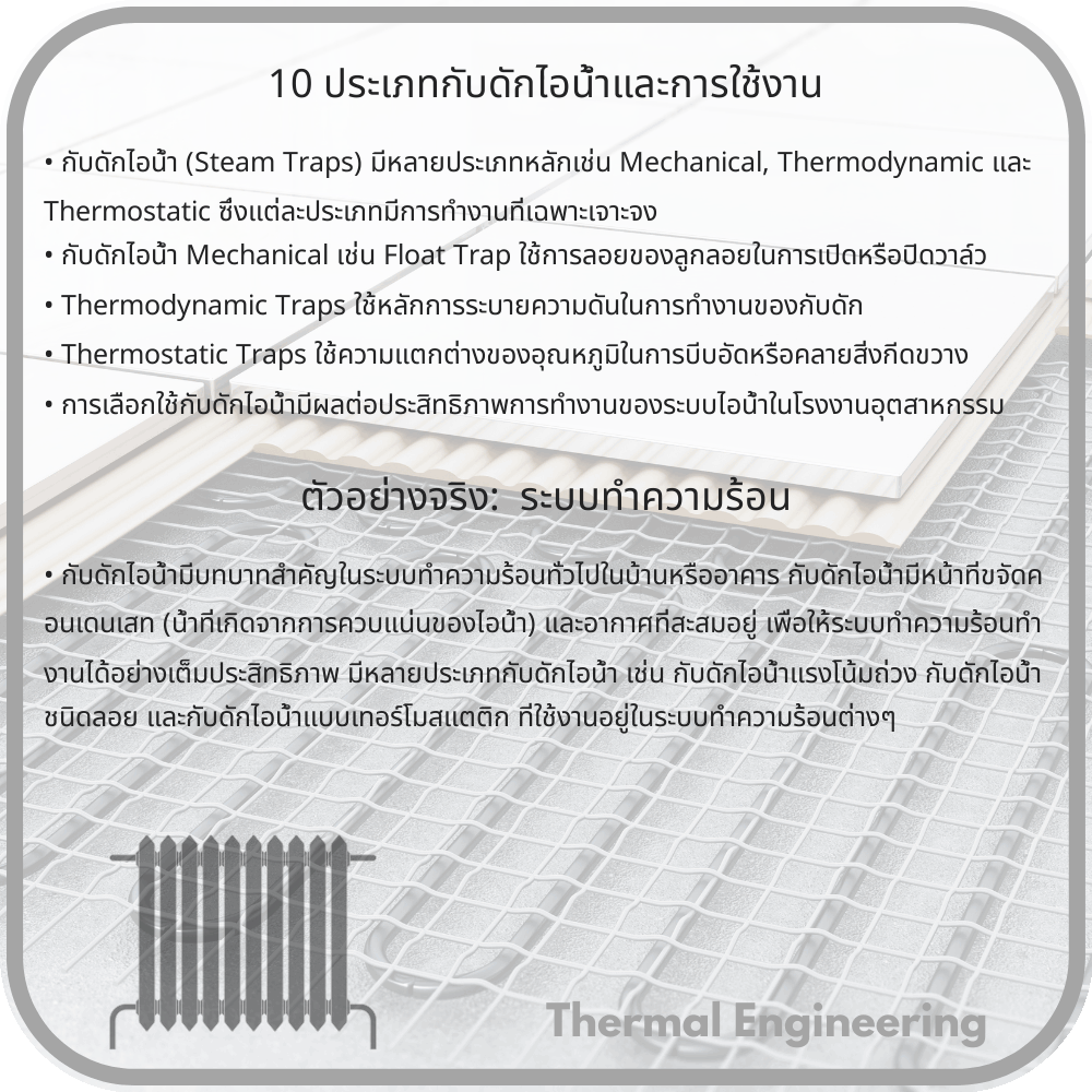 10 ประเภทกับดักไอน้ำและการใช้งาน