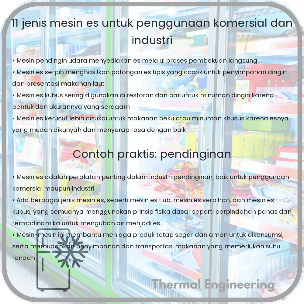 11 Jenis Mesin Es untuk Penggunaan Komersial dan Industri