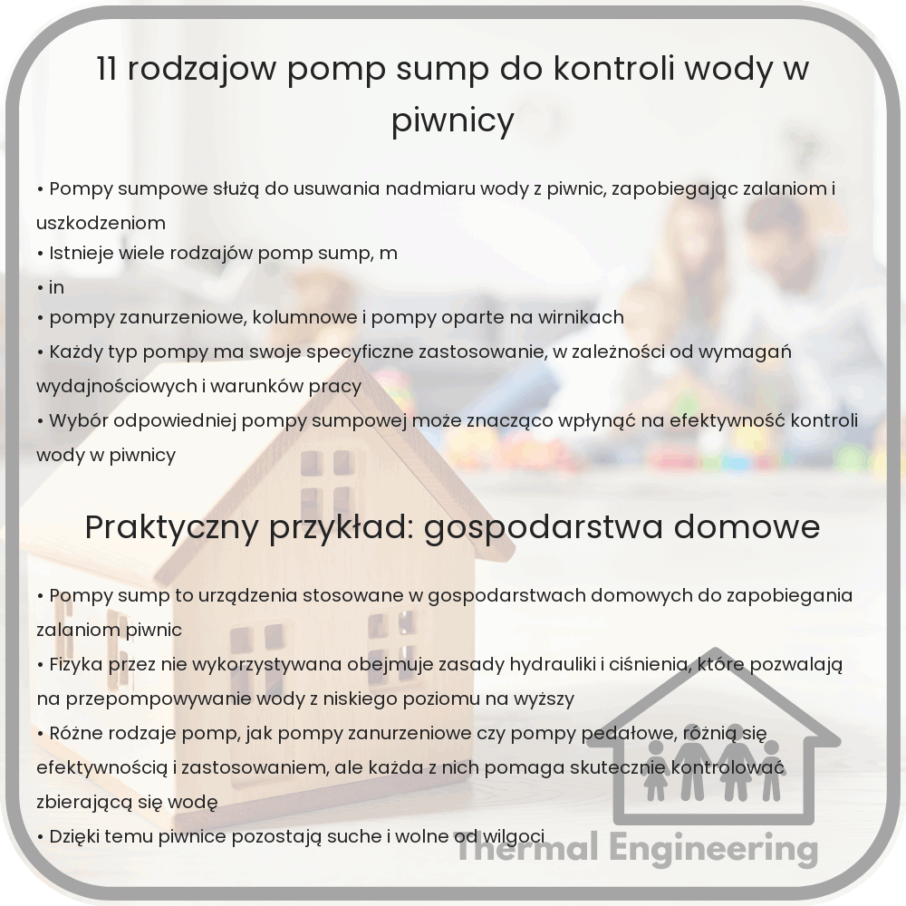 11 Rodzajów Pomp Sump do Kontroli Wody w Piwnicy