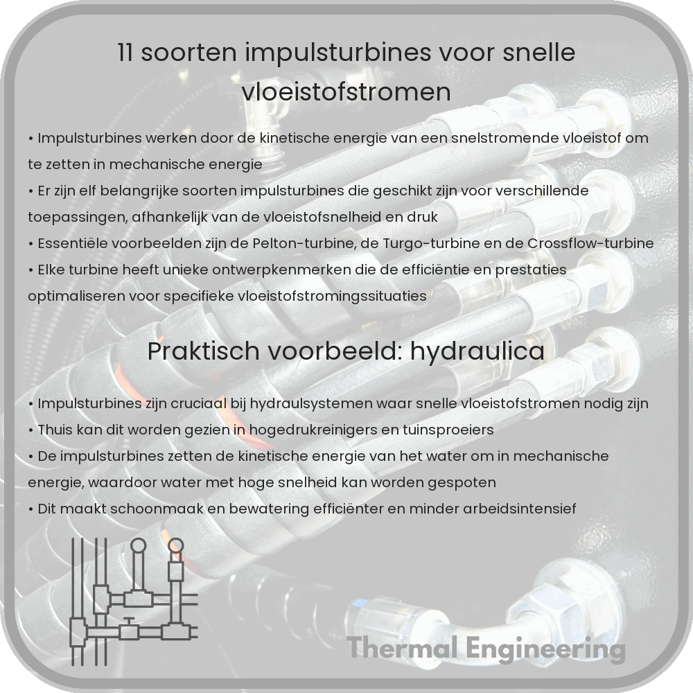 11 Soorten Impulsturbines voor Snelle Vloeistofstromen