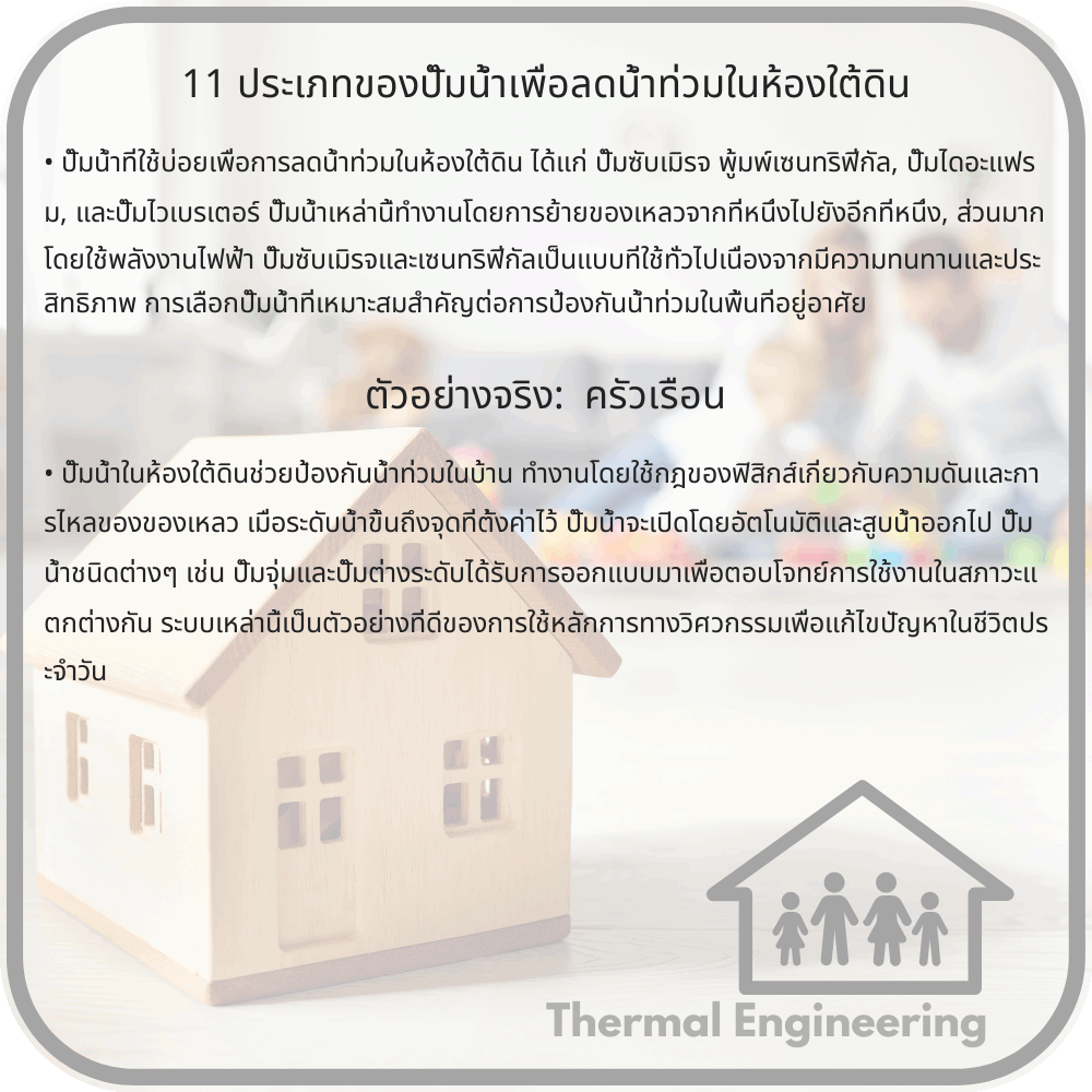 11 ประเภทของปั๊มน้ำเพื่อลดน้ำท่วมในห้องใต้ดิน