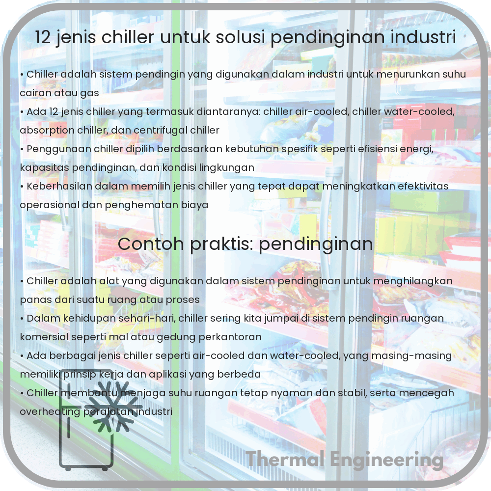 12 Jenis Chiller untuk Solusi Pendinginan Industri