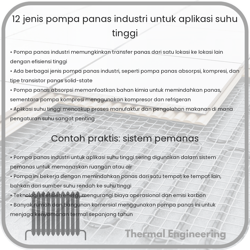 12 Jenis Pompa Panas Industri untuk Aplikasi Suhu Tinggi