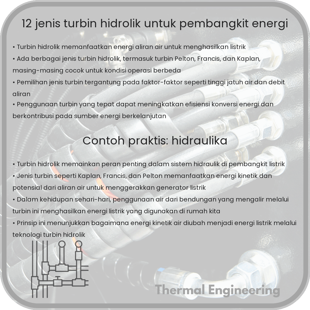 12 Jenis Turbin Hidrolik untuk Pembangkit Energi