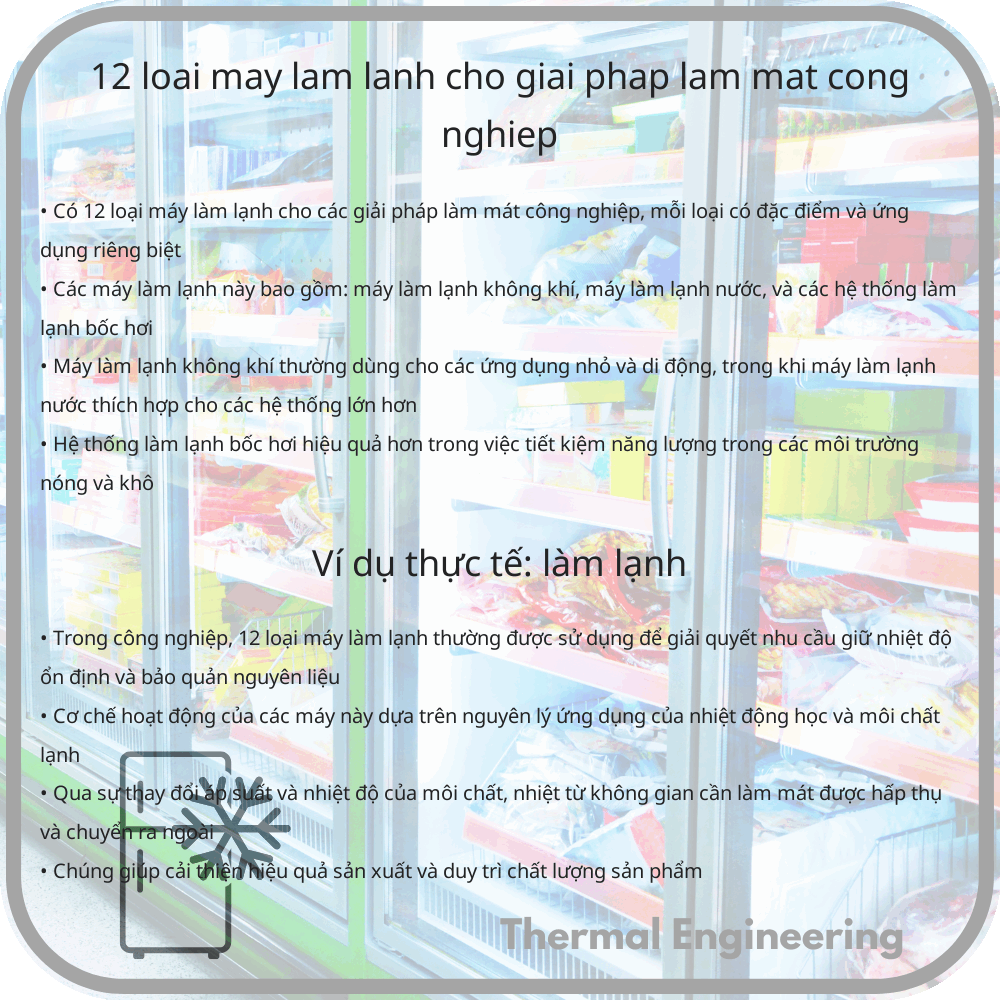 12 Loại Máy Làm Lạnh Cho Giải Pháp Làm Mát Công Nghiệp