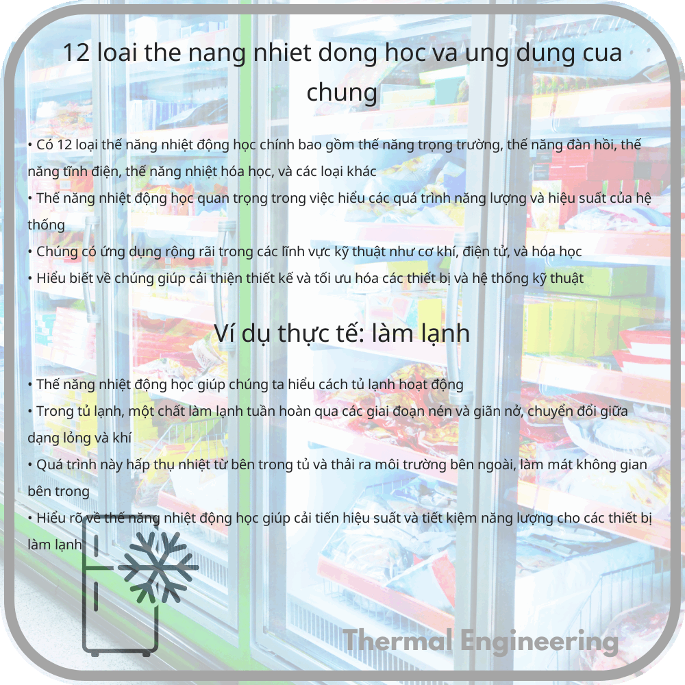 12 Loại Thế Năng Nhiệt Động Học và Ứng Dụng Của Chúng