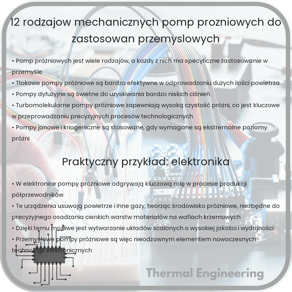 12 Rodzajów Mechanicznych Pomp Próżniowych do Zastosowań Przemysłowych