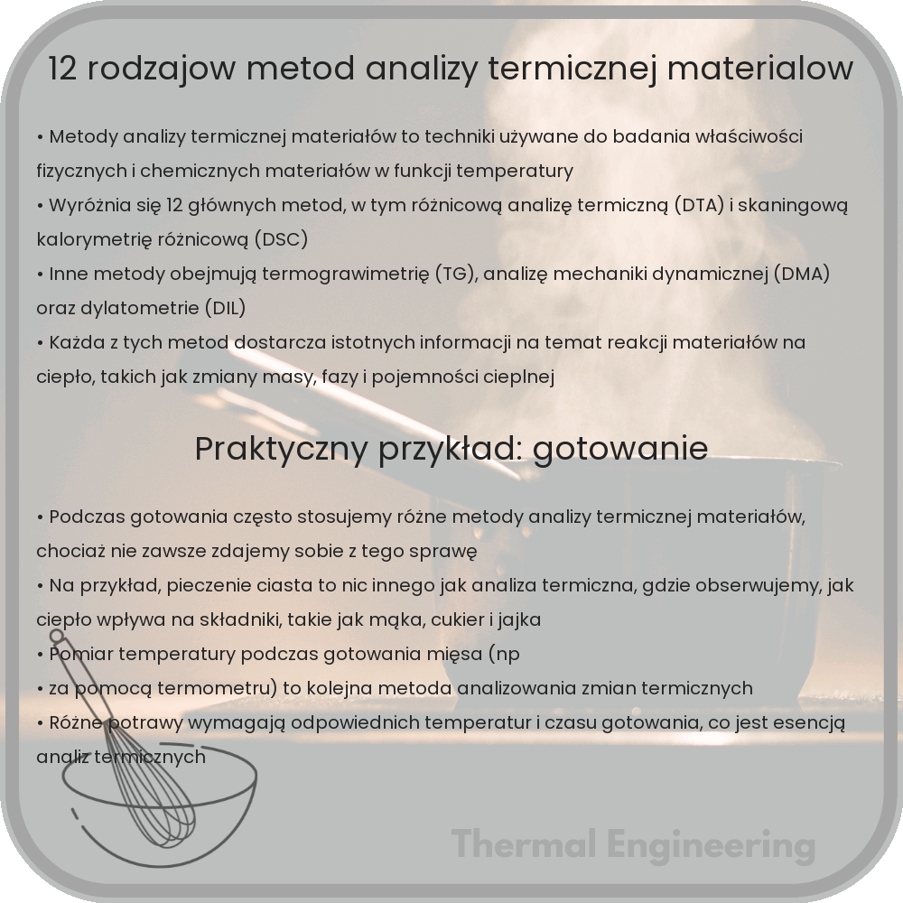 12 rodzajów metod analizy termicznej materiałów
