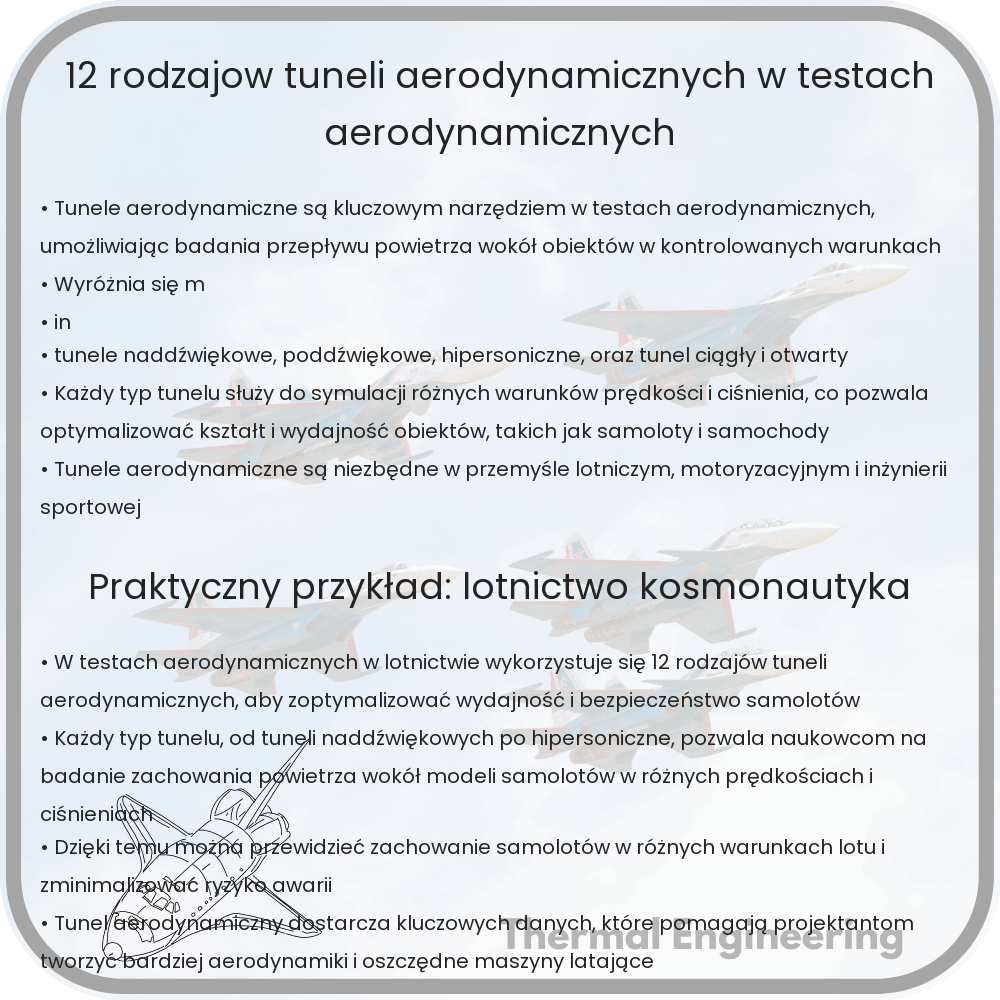 12 Rodzajów Tuneli Aerodynamicznych w Testach Aerodynamicznych