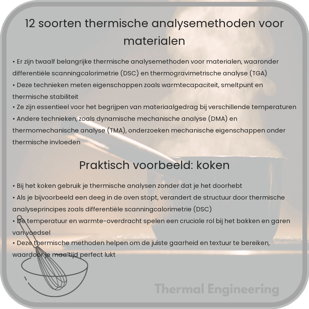 12 Soorten Thermische Analysemethoden voor Materialen