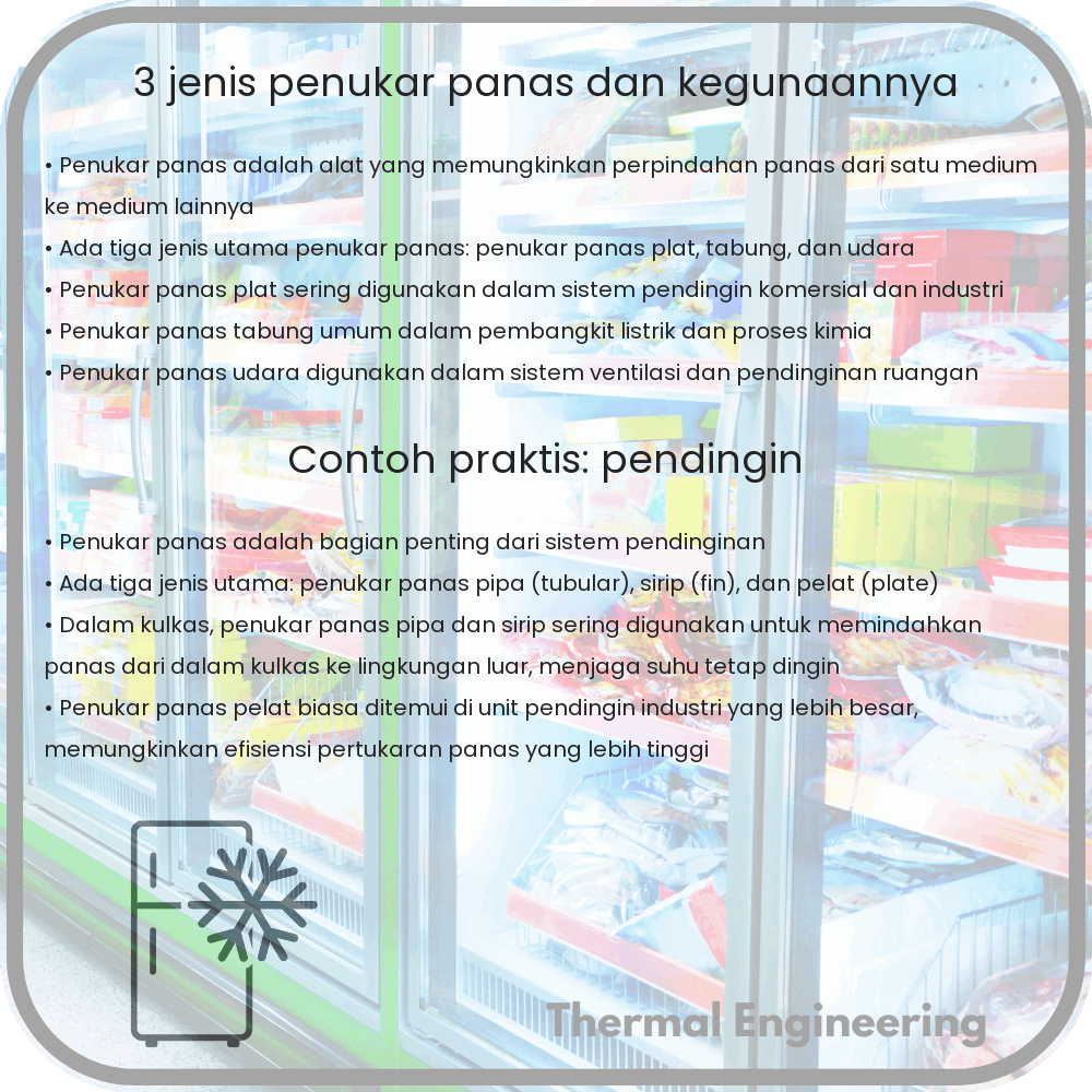 3 Jenis Penukar Panas dan Kegunaannya