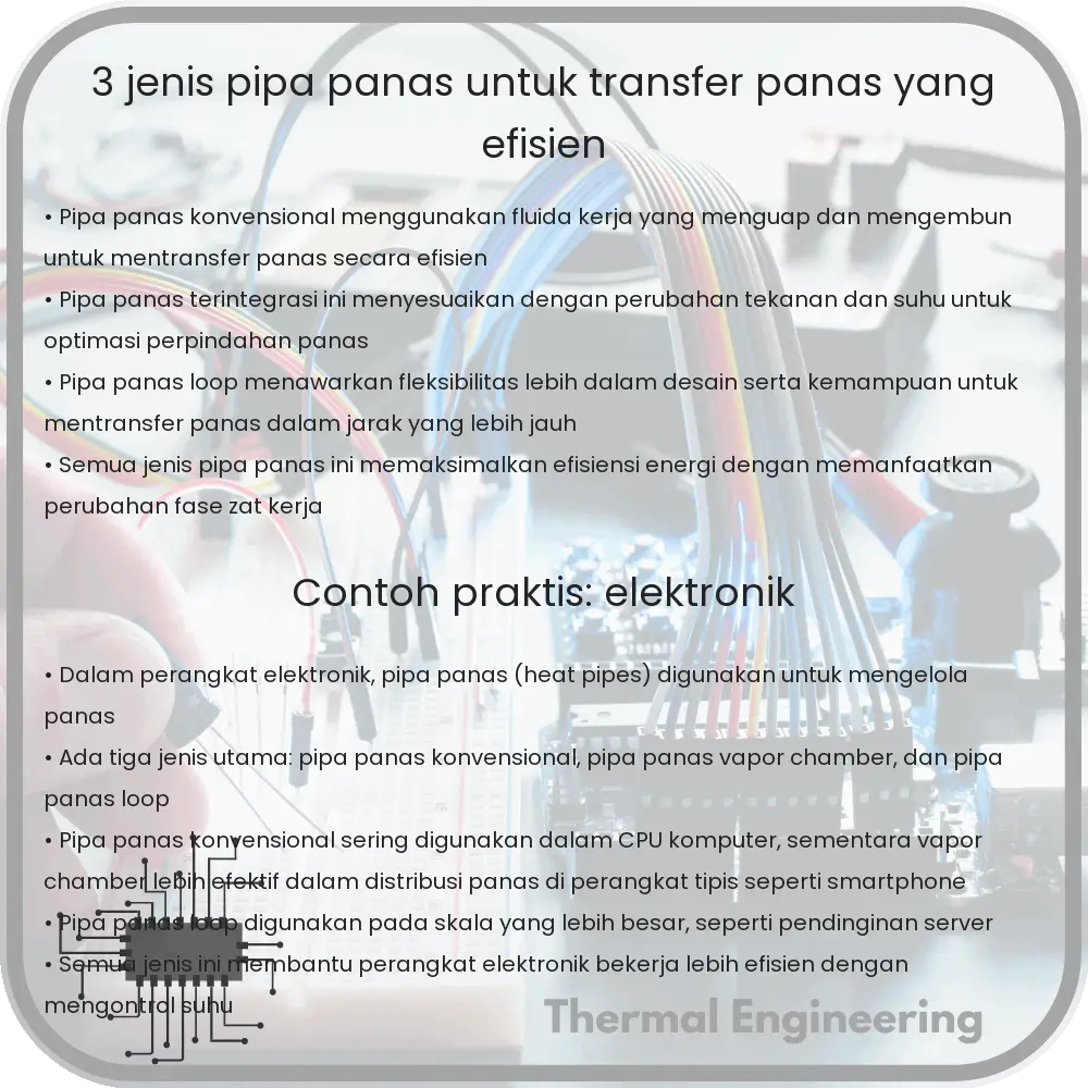 3 Jenis Pipa Panas untuk Transfer Panas yang Efisien