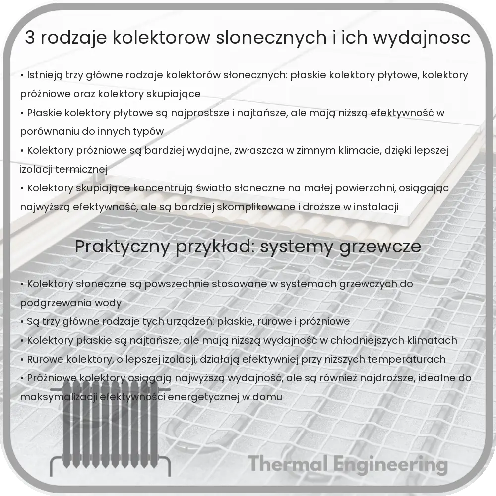 3 Rodzaje Kolektorów Słonecznych i Ich Wydajność