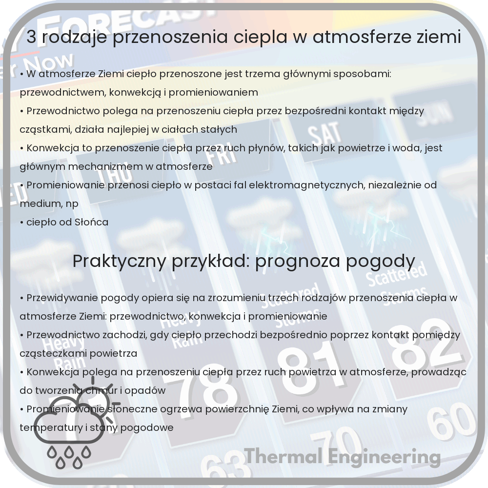 3 Rodzaje Przenoszenia Ciepła w Atmosferze Ziemi