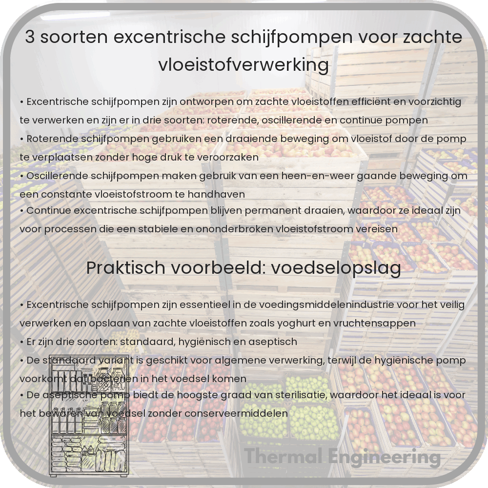 3 Soorten Excentrische Schijfpompen voor Zachte Vloeistofverwerking