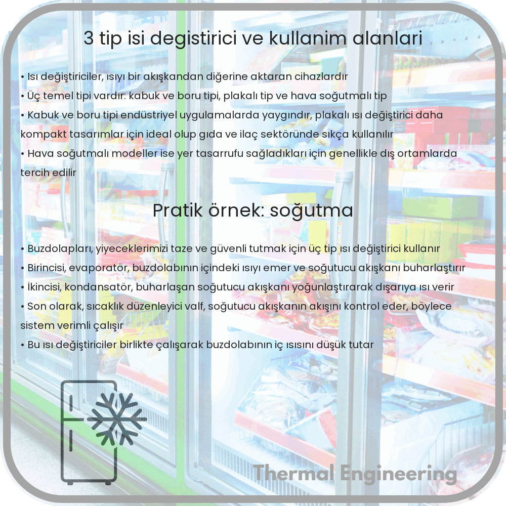 3 Tip Isı Değiştirici ve Kullanım Alanları