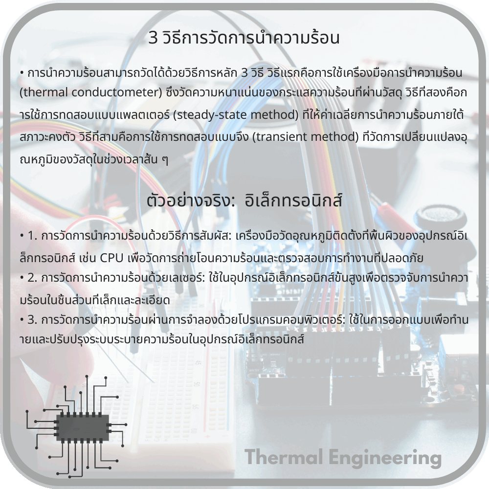 3 วิธีการวัดการนำความร้อน