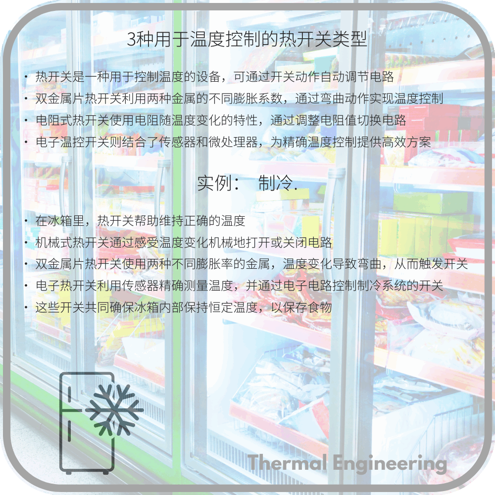 3种用于温度控制的热开关类型