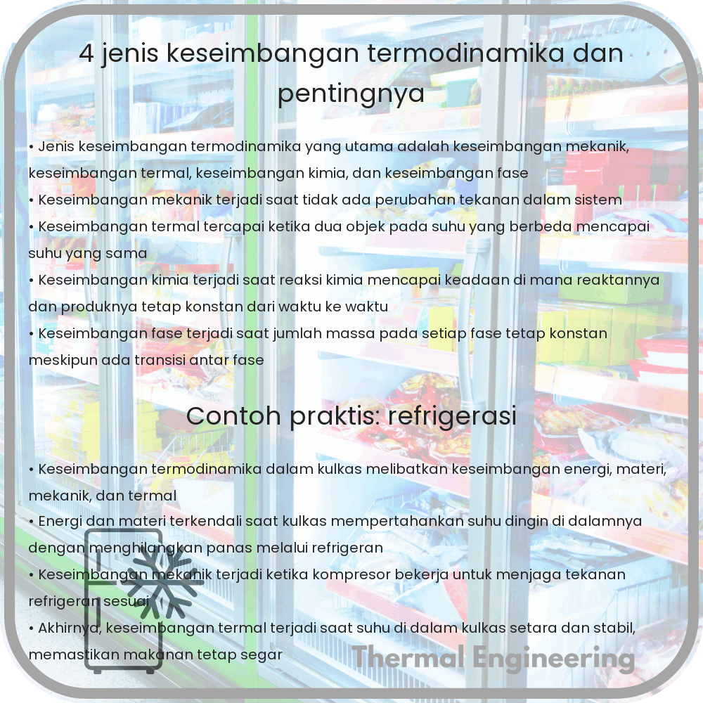 4 Jenis Keseimbangan Termodinamika dan Pentingnya