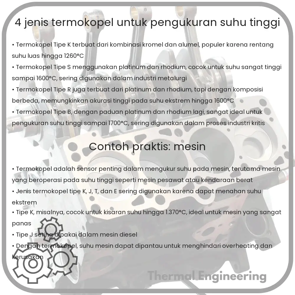 4 Jenis Termokopel untuk Pengukuran Suhu Tinggi