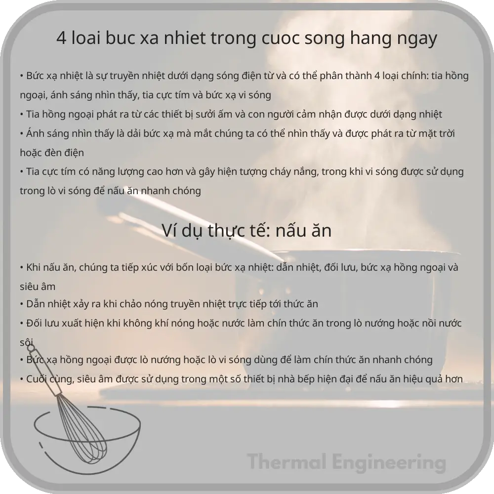 4 Loại Bức Xạ Nhiệt Trong Cuộc Sống Hàng Ngày