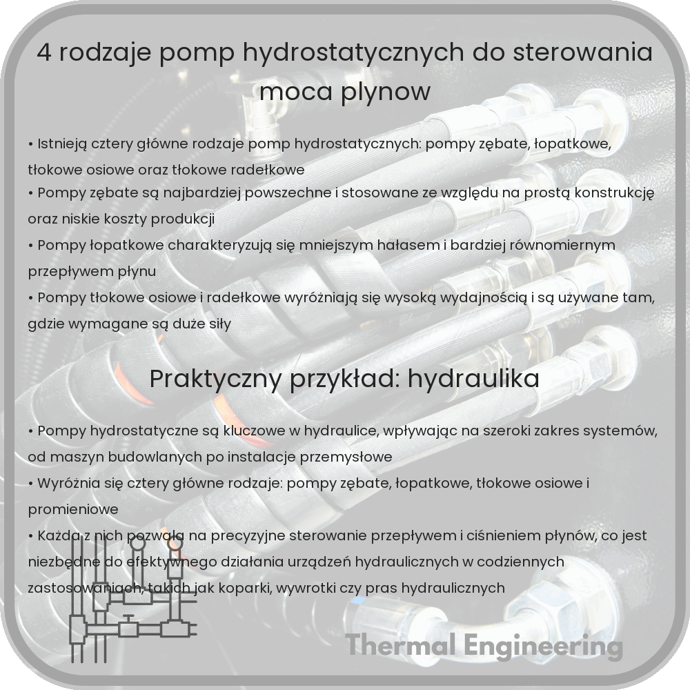 4 Rodzaje Pomp Hydrostatycznych do Sterowania Mocą Płynów