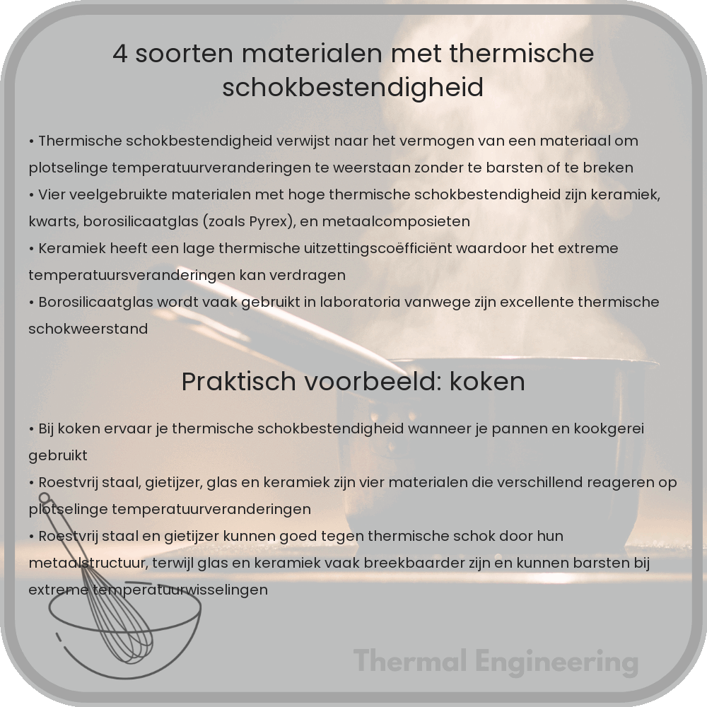 4 Soorten Materialen met Thermische Schokbestendigheid
