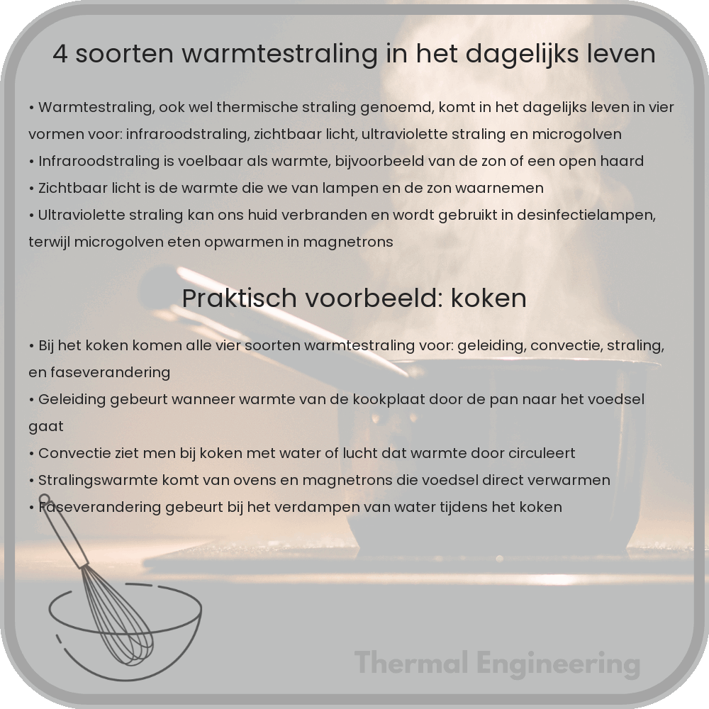 4 Soorten Warmtestraling in het Dagelijks Leven