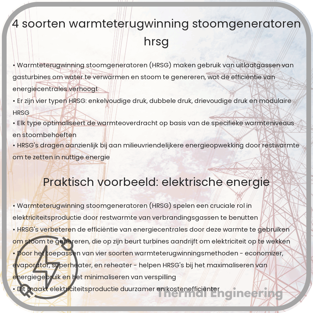 4 Soorten Warmteterugwinning Stoomgeneratoren (HRSG)
