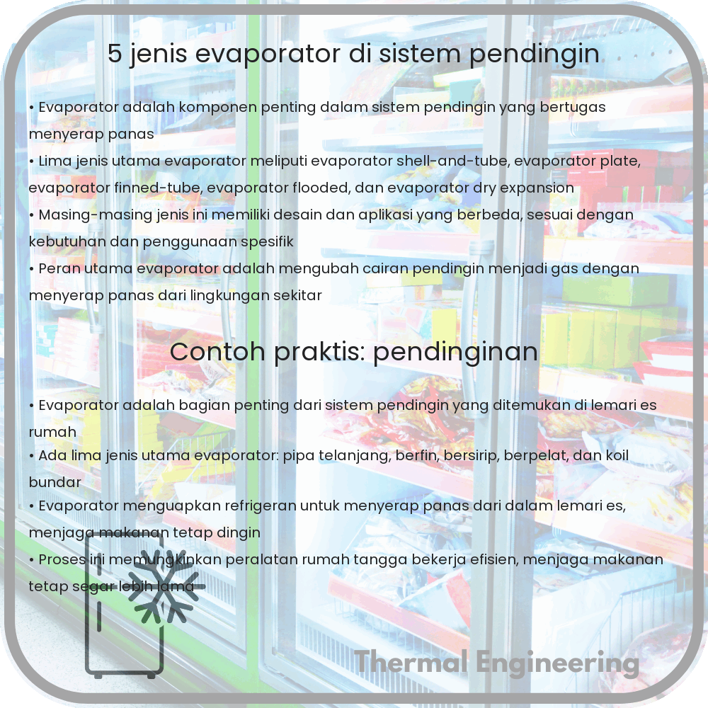 5 Jenis Evaporator di Sistem Pendingin