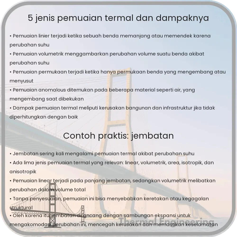 5 Jenis Pemuaian Termal dan Dampaknya