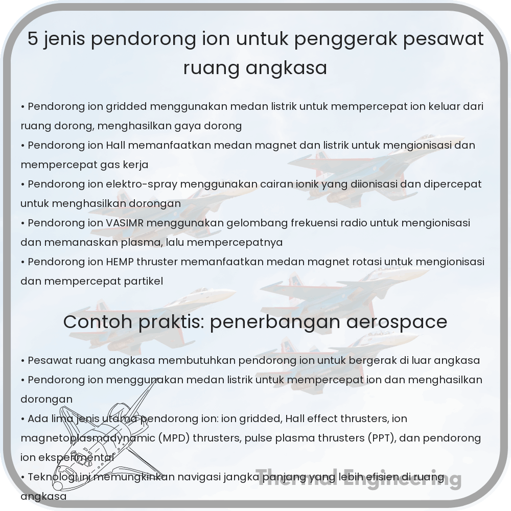 5 Jenis Pendorong Ion untuk Penggerak Pesawat Ruang Angkasa