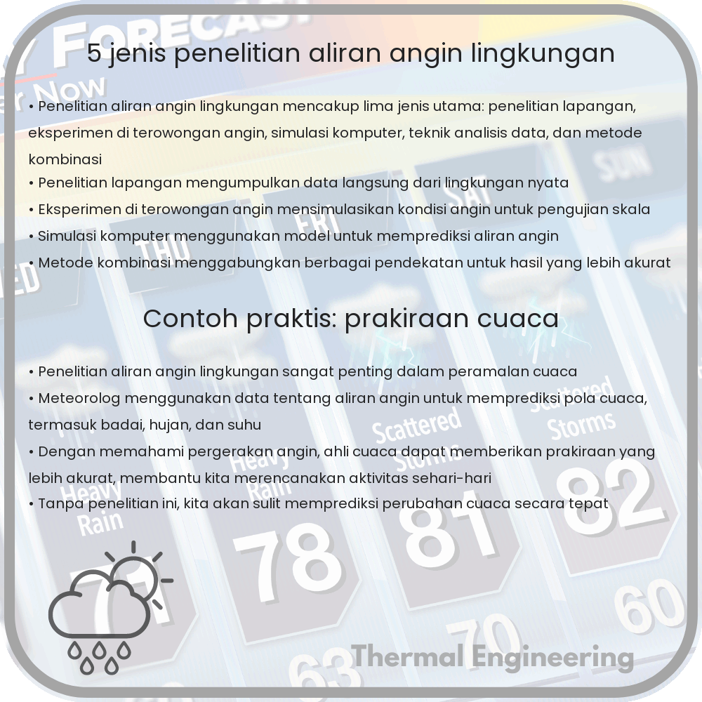 5 Jenis Penelitian Aliran Angin Lingkungan