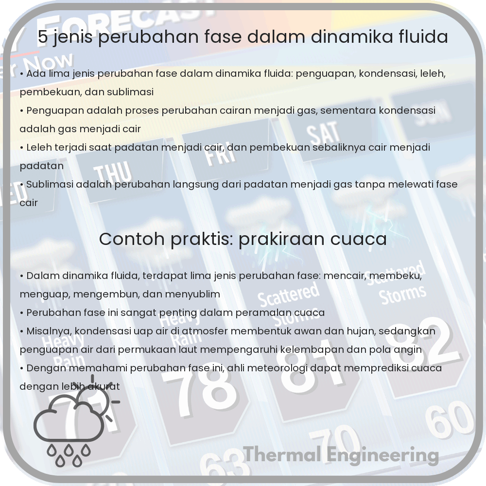 5 Jenis Perubahan Fase dalam Dinamika Fluida