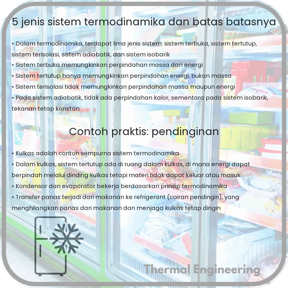 5 Jenis Sistem Termodinamika dan Batas-Batasnya
