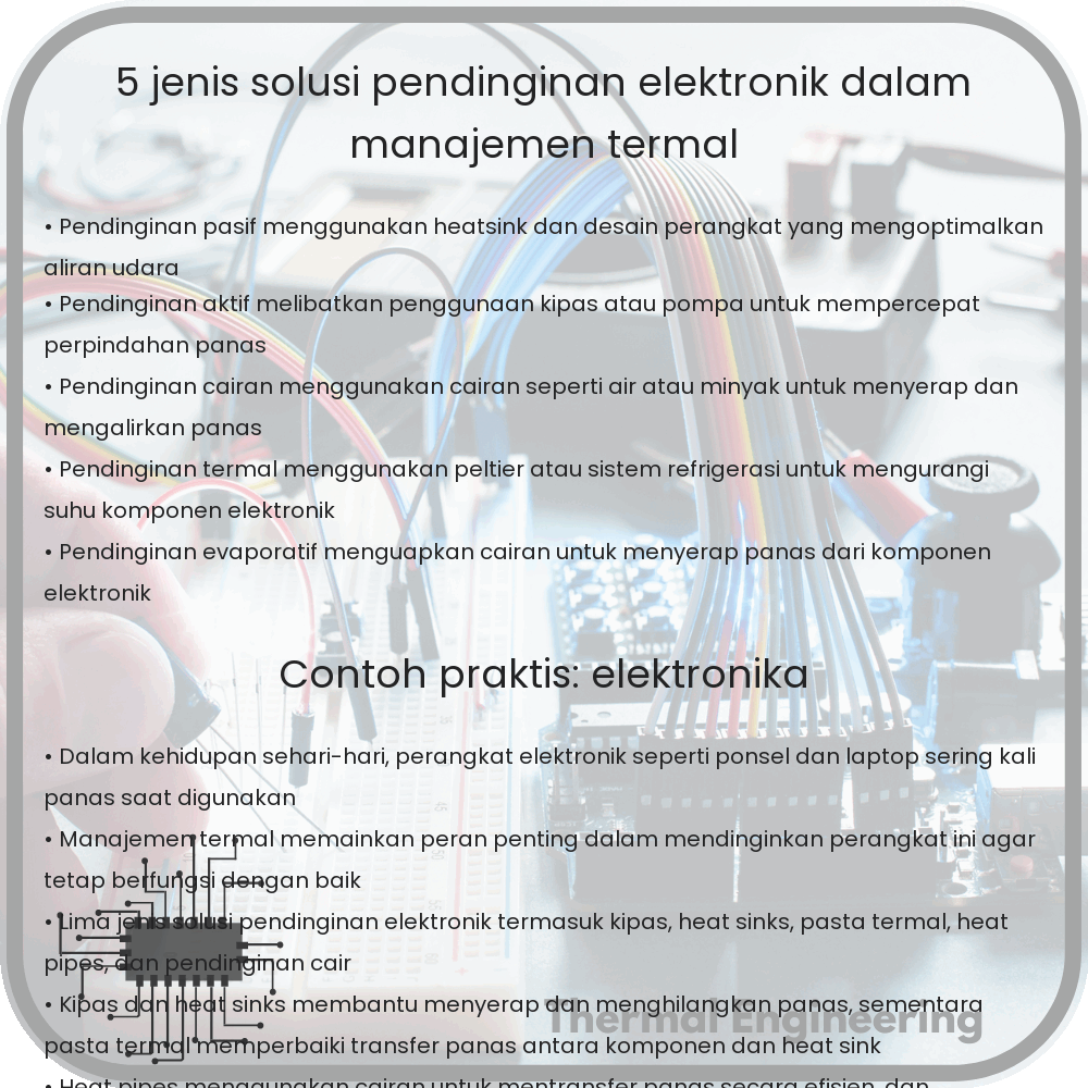 5 Jenis Solusi Pendinginan Elektronik dalam Manajemen Termal