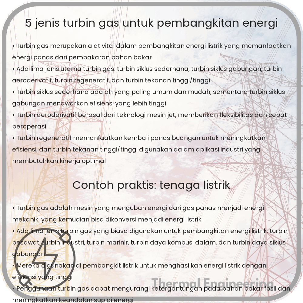 5 Jenis Turbin Gas untuk Pembangkitan Energi