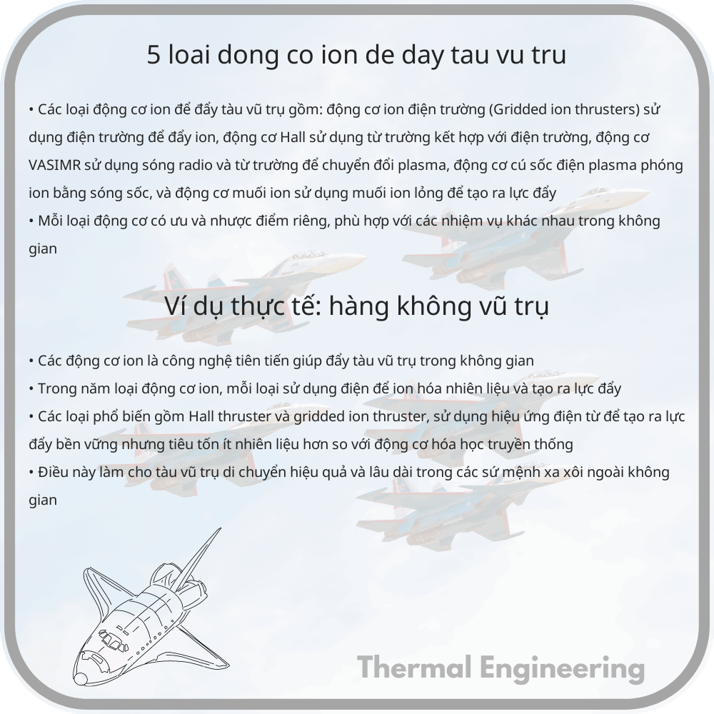 5 Loại Động Cơ Ion Để Đẩy Tàu Vũ Trụ