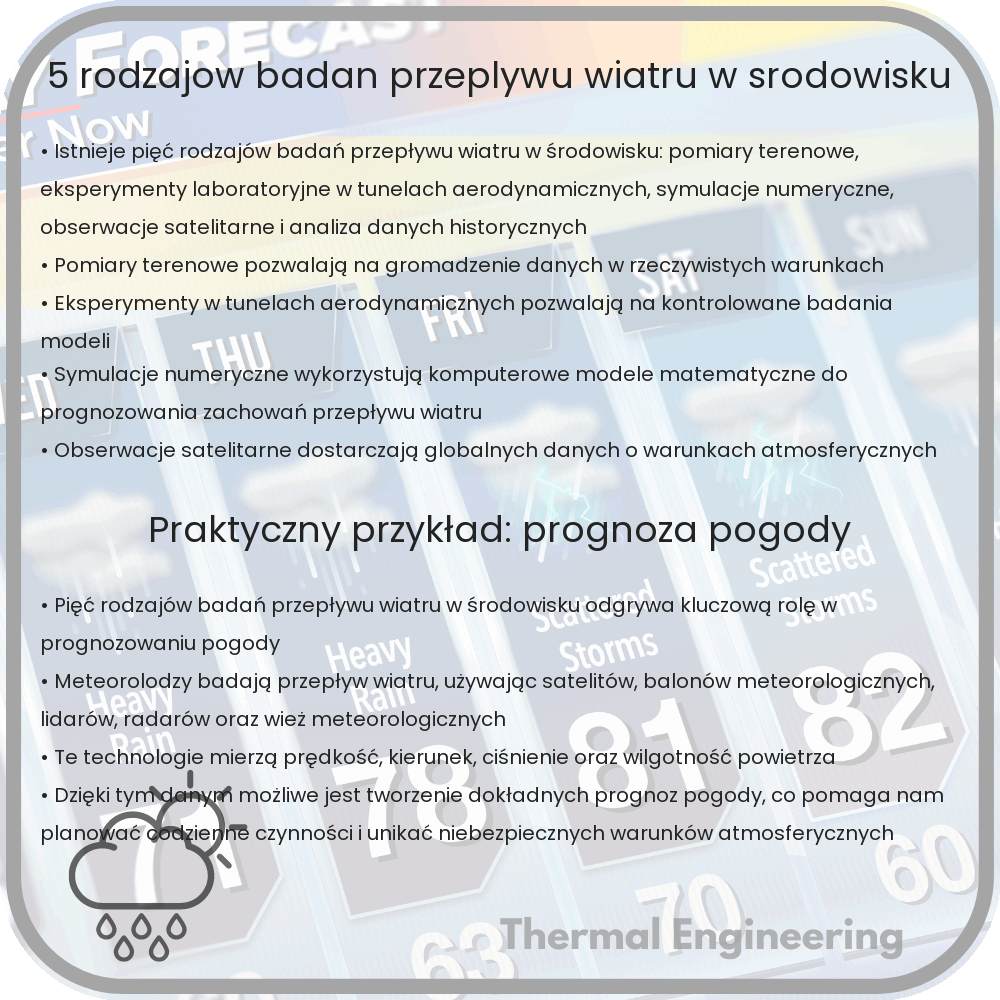 5 rodzajów badań przepływu wiatru w środowisku