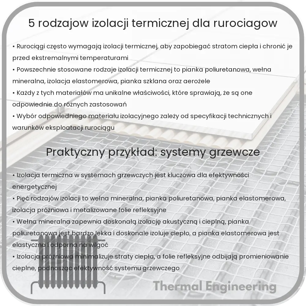 5 rodzajów izolacji termicznej dla rurociągów