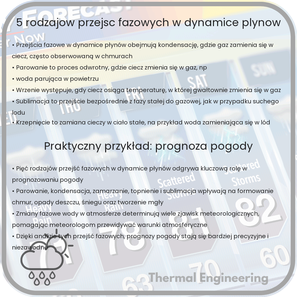 5 rodzajów przejść fazowych w dynamice płynów
