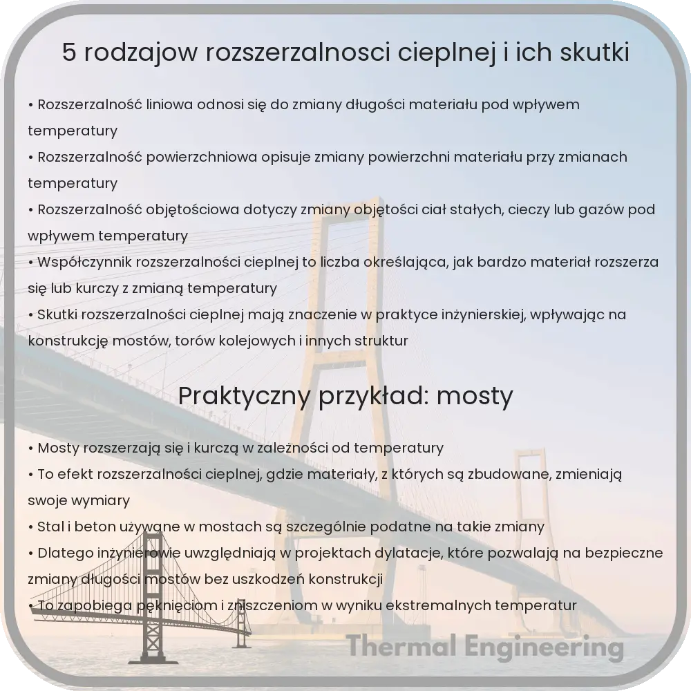 5 rodzajów rozszerzalności cieplnej i ich skutki