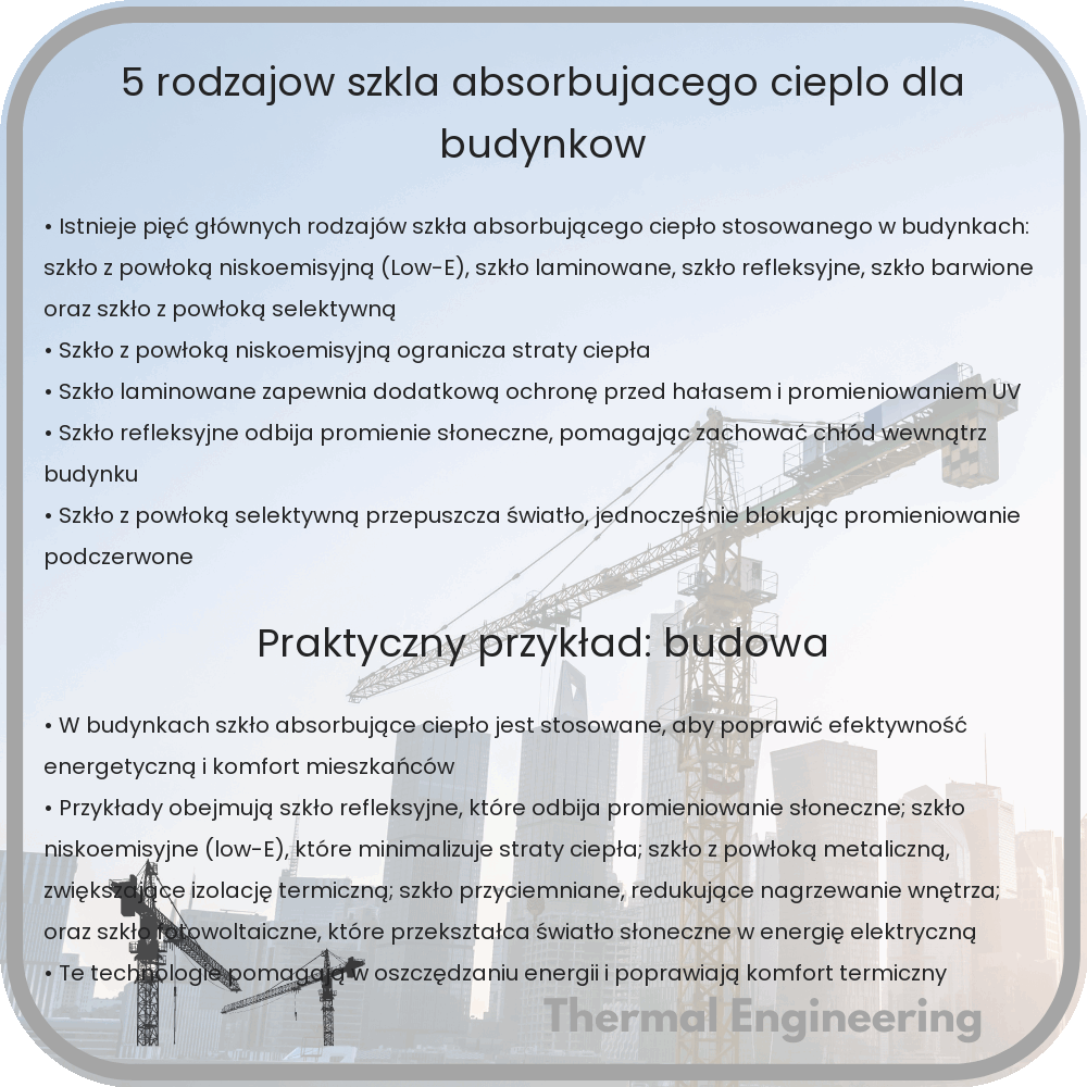 5 rodzajów szkła absorbującego ciepło dla budynków